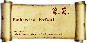 Modrovics Rafael névjegykártya